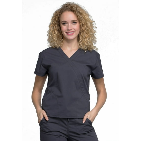 Cherokee Workwear Professionals Women's Scrubs Top Mock Wrap WW705