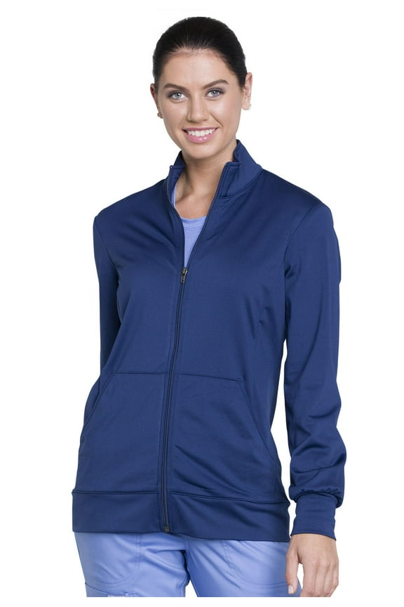 Workwear Revolution Men & Women's Warm Up Scrubs Jacket Zip Front Knit WW370