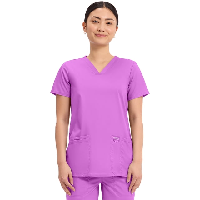 Cherokee Workwear Revolution Scrubs Top For Women V-Neck WW620 ...