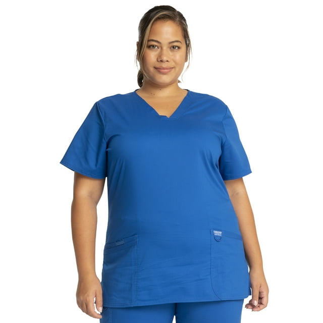 Cherokee Workwear Revolution Scrubs Top for Women VNeck WW620, L