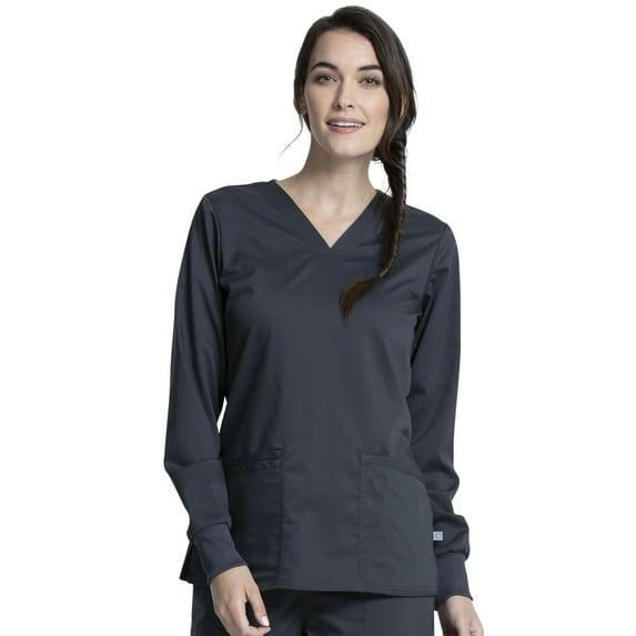 Cherokee Workwear Revolution Tech Women's Scrubs Top Long Sleeve V-Neck WW855