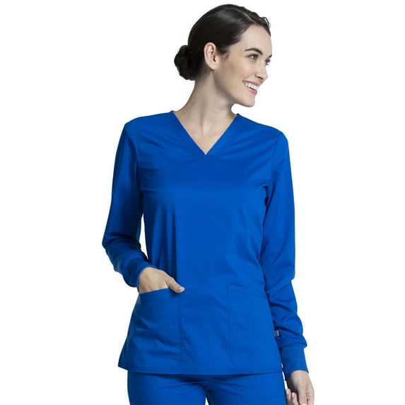 Cherokee Workwear Revolution Tech Women's Scrubs Top Long Sleeve V-Neck WW855