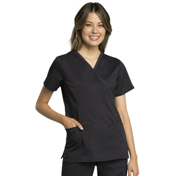 Cherokee Workwear Revolution Tech Women's Scrubs Top Mock Wrap WW775AB