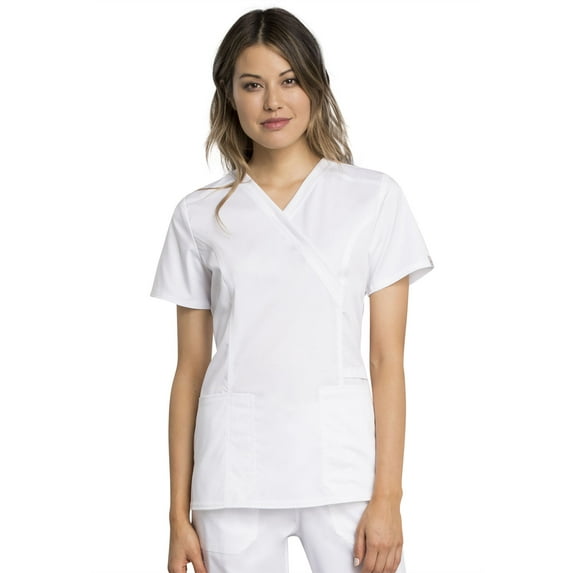 Cherokee Workwear Revolution Tech Women's Scrubs Top Mock Wrap WW775AB