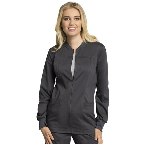 Cherokee Workwear Revolution Tech Women's Warm Up Scrubs Jacket Zip Front WW305AB