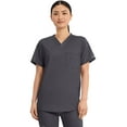 thumbnail image 1 of Cherokee Workwear Revolution Unisex Scrubs Top, 1 Pocket V-Neck, WW625, XL, Pewter, 1 of 10