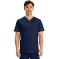 thumbnail image 1 of Cherokee Workwear Revolution Unisex Scrubs Top, 1 Pocket V-Neck, WW625, XS, Navy, 1 of 10