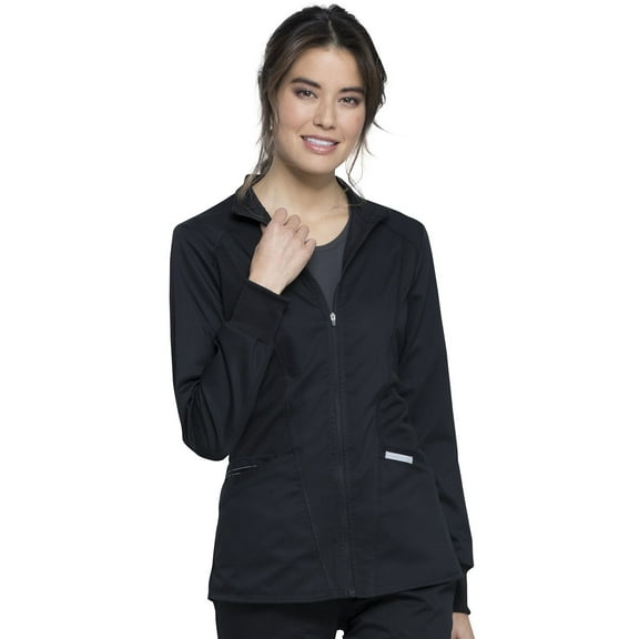 Cherokee Workwear Revolution Women's Scrubs Jacket Zip Front High-Low WW301, 2XL