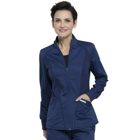 Cherokee Workwear Revolution Women's Scrubs Jacket Zip Front High-Low WW301,M