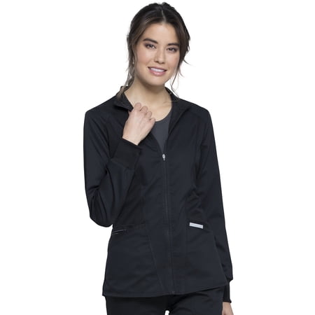 Cherokee Workwear Revolution Women's Scrubs Jacket Zip Front High-Low WW301