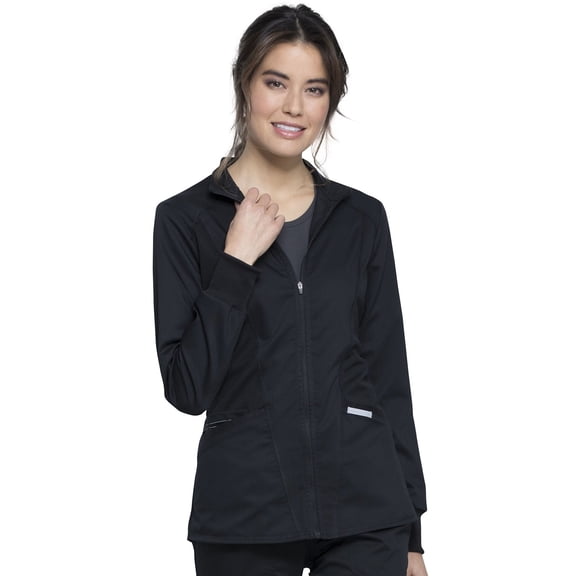 Cherokee Workwear Revolution Women's Scrubs Jacket Zip Front High-Low WW301