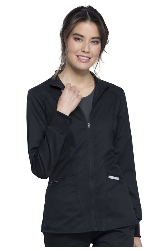 Workwear Revolution Women's Scrubs Jacket Zip Front High-Low WW301