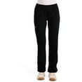 thumbnail image 1 of Cherokee Workwear Revolution Women's Scrubs Pant Mid Rise Straight Leg Pull-On WW110,Black, 1 of 10