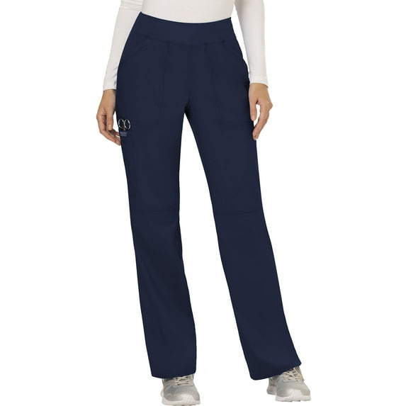 Cherokee Workwear Revolution Women's Scrubs Pant Mid Rise Straight Leg Pull-On WW110