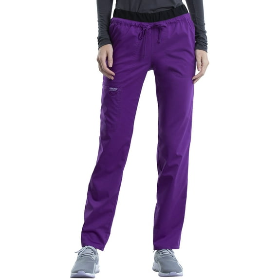 Cherokee Workwear Revolution Women's Scrubs Pant Mid Rise Tapered Leg Drawstring WW105