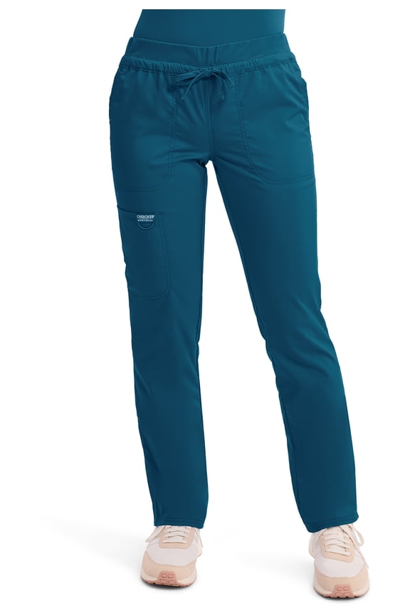 Workwear Revolution Women's Scrubs Pant Mid Rise Tapered Leg Drawstring WW105