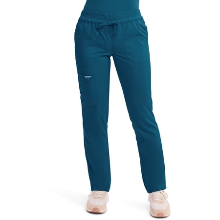 Cherokee Workwear Revolution Women's Scrubs Pant Mid Rise Tapered Leg Drawstring WW105