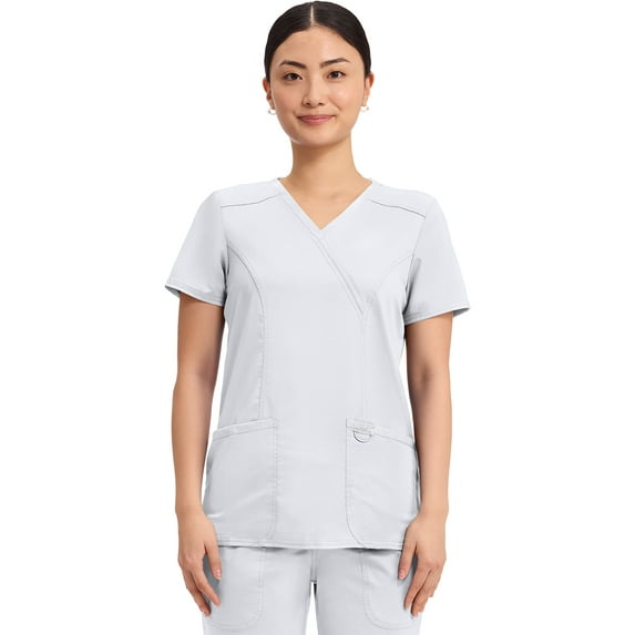 Cherokee Workwear Revolution Women's Scrubs Top Mock Wrap WW610