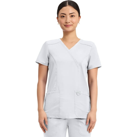 Cherokee Workwear Revolution Women's Scrubs Top Mock Wrap WW610