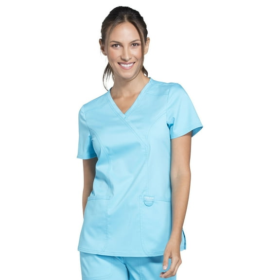 Cherokee Workwear Revolution Women's Scrubs Top Mock Wrap WW610