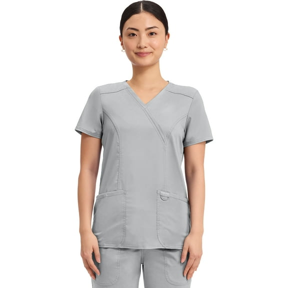 Cherokee Workwear Revolution Women's Scrubs Top Mock Wrap WW610