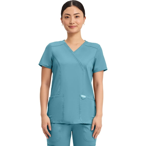 Cherokee Workwear Revolution Women's Scrubs Top Mock Wrap WW610