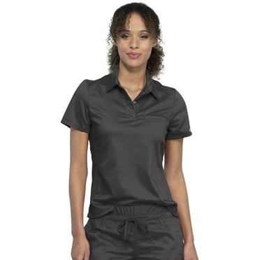Cherokee Workwear Revolution Women's Scrubs Top Snap Front Polo WW698
