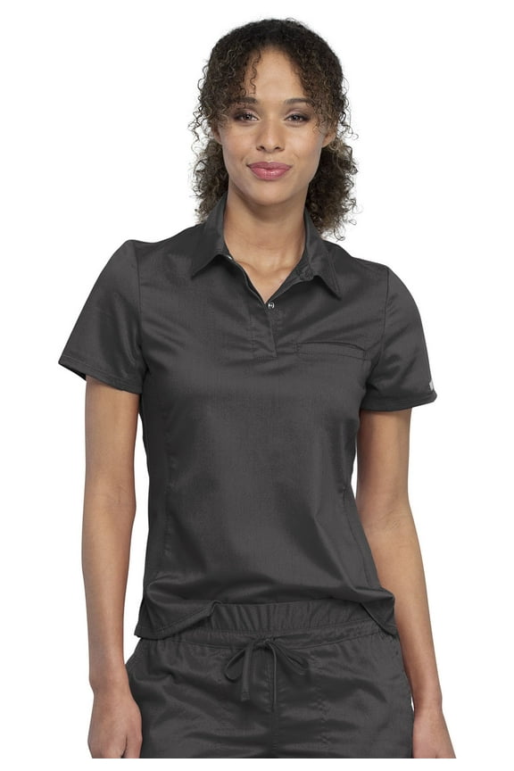 Workwear Revolution Women's Scrubs Top Snap Front Polo WW698