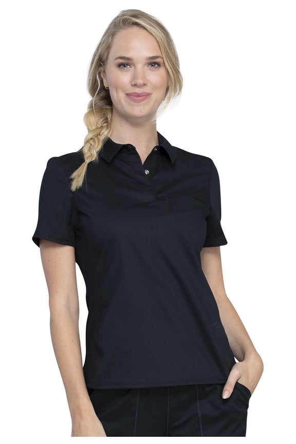 Workwear Revolution Women's Scrubs Top Snap Front Polo WW698