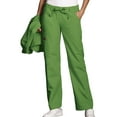 thumbnail image 1 of Cherokee Workwear Women Scrubs Pant, Low Rise Drawstring Cargo, 4020T, XL Tall, Aloe, 1 of 4