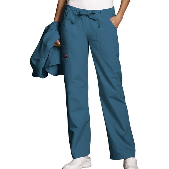 Cherokee Workwear Women's Scrubs Pant Low Rise Drawstring Cargo 4020
