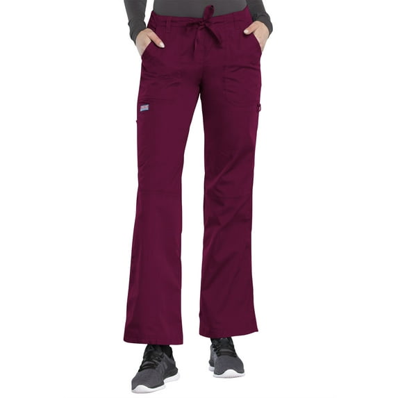 Cherokee Workwear Women's Scrubs Pant Low Rise Drawstring Cargo 4020