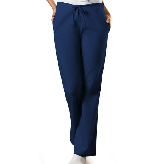 Cherokee Workwear Women's Scrubs Pant Natural Rise Flare Leg Drawstring 4101