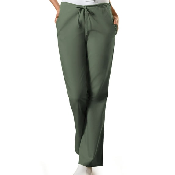 Cherokee Workwear Women's Scrubs Pant Natural Rise Flare Leg Drawstring 4101