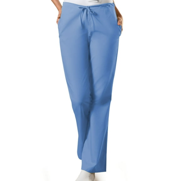 Cherokee Workwear Women's Scrubs Pant Natural Rise Flare Leg Drawstring 4101