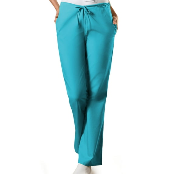 Cherokee Workwear Women's Scrubs Pant Natural Rise Flare Leg Drawstring 4101