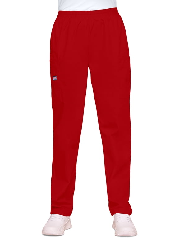Workwear Women's Scrubs Pant Natural Rise Tapered Pull-On Cargo 4200