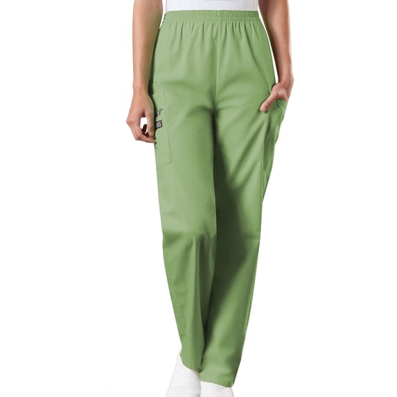 Cherokee Workwear Women's Scrubs Pant Natural Rise Tapered Pull-On Cargo 4200