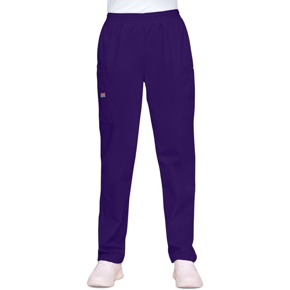 Cherokee Workwear Women's Scrubs Pant Natural Rise Tapered Pull-On Cargo 4200