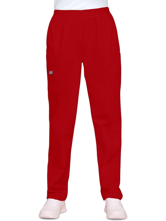 Workwear Women's Scrubs Pant Natural Rise Tapered Pull-On Cargo 4200