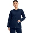 thumbnail image 1 of Cherokee Zip Front Scrub Jackets for Women, Workwear Core Stretch Soft Brushed Twill 4315, 1 of 9