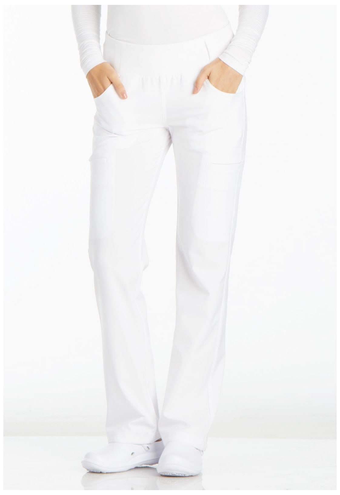 Cherokee iFlex Scrubs Pant for Women Mid Rise Straight Leg Pullon