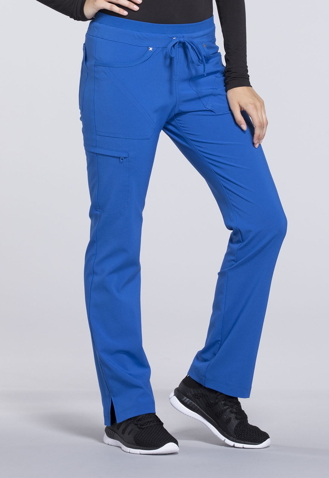 Cherokee iFlex Scrubs Pant for Women Mid Rise Tapered Leg Drawstring CK010  - Walmart.com
