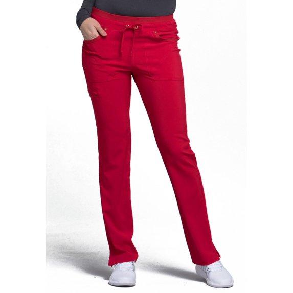 Cherokee iFlex Scrubs Pant for Women Mid Rise Tapered Leg Drawstring CK010