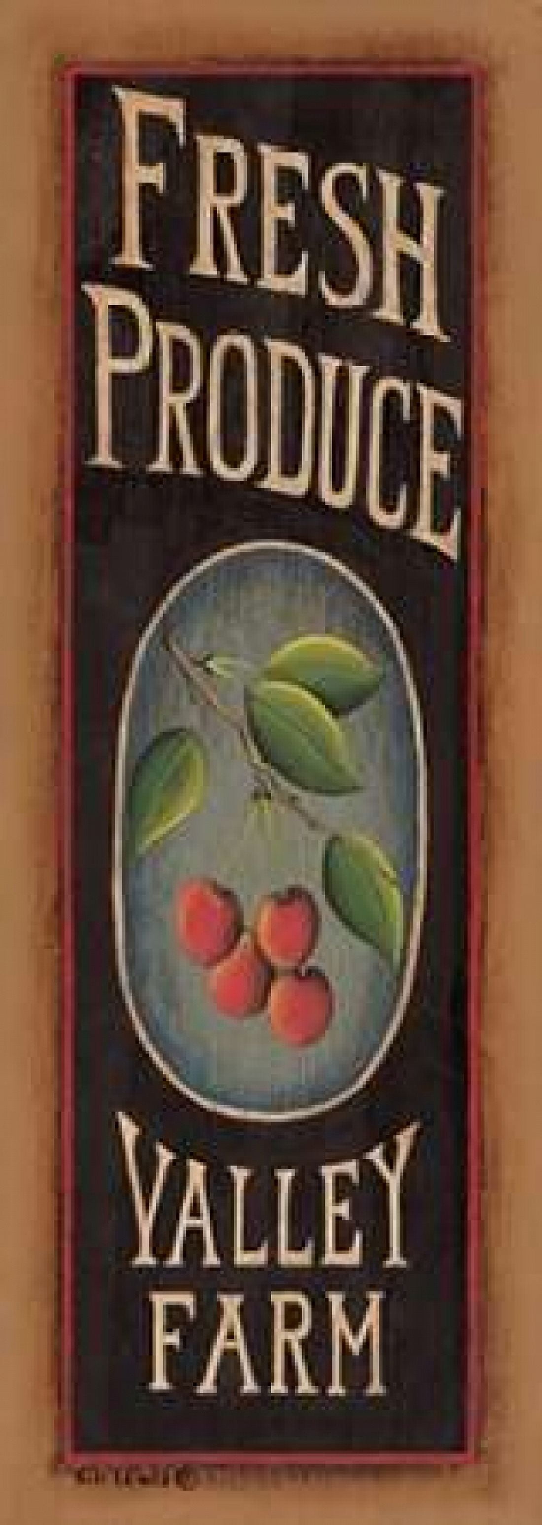 Cherries Canvas Art - Kim Lewis (10 x 20)