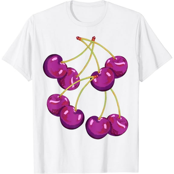 Cherries Cherry Fruit Fruit Natural Garden 80s 90s T-Shirt100% cotton