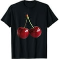 thumbnail image 1 of Cherries Cherry T-ShirtCherry Designs.Pure cotton short-sleeved shirts for both men and women, 1 of 6