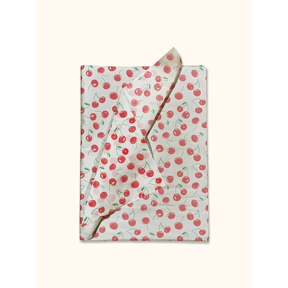 Cherries Decorative Printed Tissue Paper 24 Sheets of 20"x30"