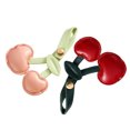thumbnail image 1 of Cherries Keychain Charm Bag Accessory Fashionable PU Leather Fruit Keyring Ornament for Women Handbag Decoration, 1 of 9