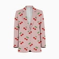 thumbnail image 1 of Cherries Men's Suit Blazer Casual Party Wear Slim Fit Suit Jacket Fashionable Luxury British Style Men Suit Coat, 1 of 5